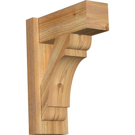 Ekena Millwork Olympic Block Rough Sawn Outlooker, Western Red Cedar, 6"W x 14"D x 18"H OUT06X14X18OLY05RWR